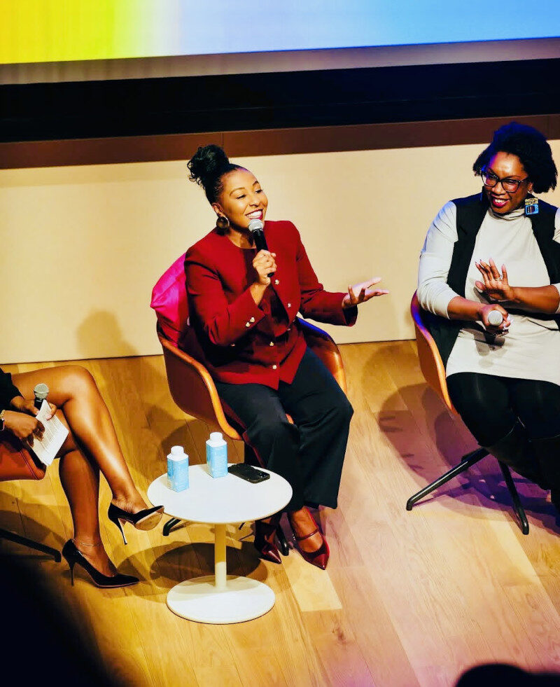 Erica P. Loewe speaking on a panel